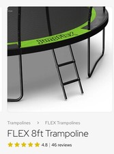 8 ft FLEX jumpflex trampoline with ladder - new & unused