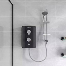 Gainsborough GSDPB95 Slim Duo Piano Black Electric 9.5kw Shower Ultra Slimline