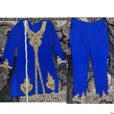 Blue Salwar Kameez 3-Piece Set