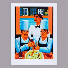 Graham Knuttel LTD Edition Print of 50 pieces Irish Artist Hot In The Kitchen
