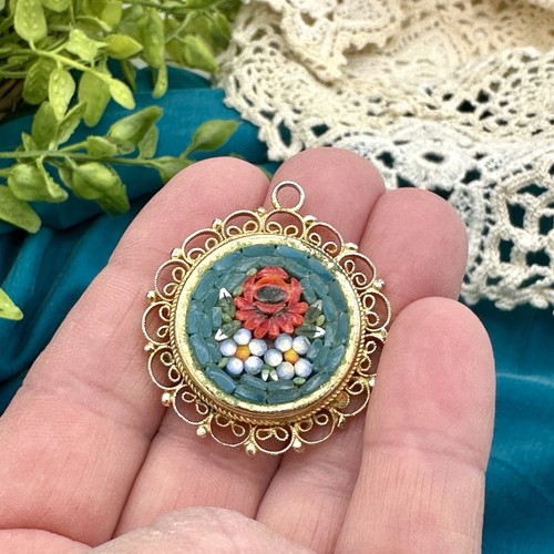 Vtg italian micro mosaic - italian,