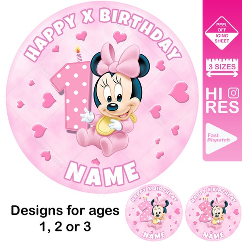 Minnie mouse cake topper 1st - cake,