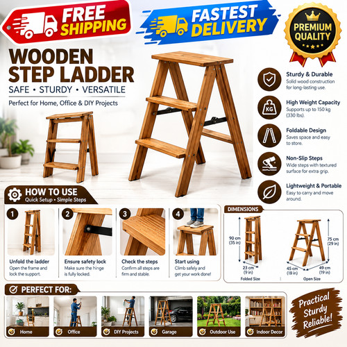 Foldable ladder chair step - foldable,