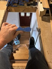 Solid Oak Pigs Ear Wall Handrail 3.6m in  length, 60mm Width