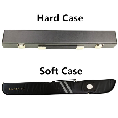 Soft hard black cue case - or,