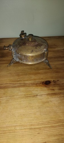 Old brass camping stove - brass,