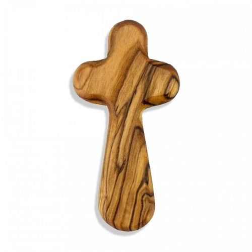 Olivewood holding cross - olivewood,