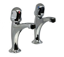 ARMITAGE SHANKS SANDRINGHAM S7929AA HIGH NECK PILLAR TAPS CHROME