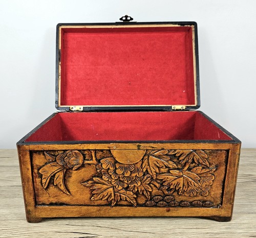 Vintage chinese carved camphor - carved,