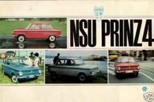 NSU Prinz 4 & 4 De Luxe 1964-1965 UK Market Sales Brochure
