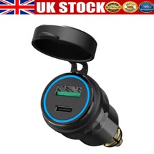 Dual USB Charger Adapter Hella DIN Plug Socket For BMW Ducati Triumph Motorcycle