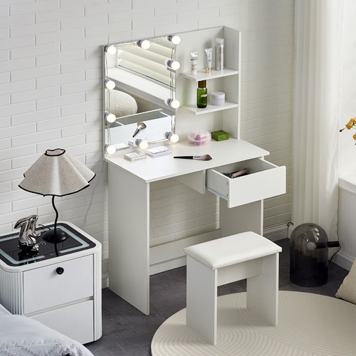 White dressing table makeup - dressing,