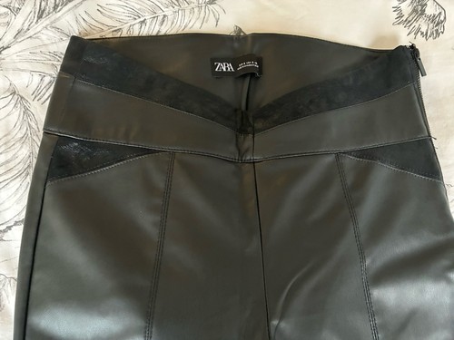 Zara leggings faux leather - zara,