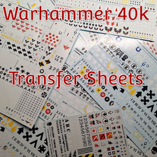 Transfer Sheets Warhammer 40k Single Selection Multilisting Decal Decals