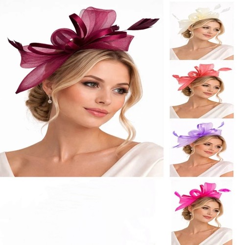 Flower feather hair - flower, hat