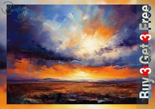 Sunset Landscape Oil Painting