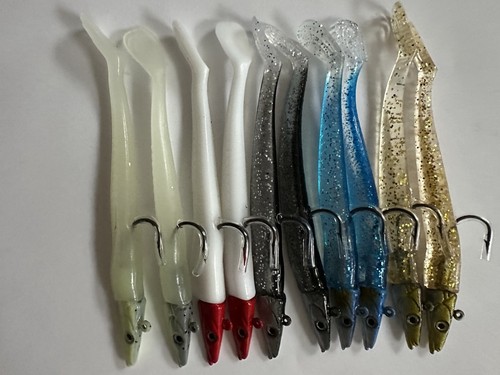 10pcs soft plastic - 10pcs, sandeel