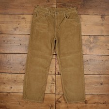 Vintage Levi's Cord Corduroy Pants Trousers 33x30 Jeans Womens Straight Beige