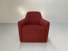 Walter Knoll "Foster 521.10" Armchair - In Oxblood Velvet & Leather