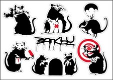 Banksy Sticker Rat Pack 🐀