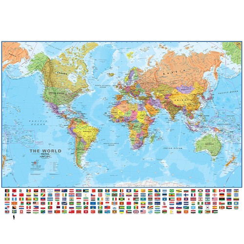 Vintage world map canvas wall - map,