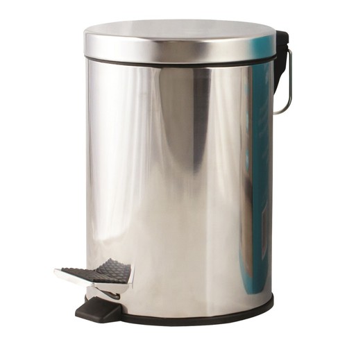 Stainless steel pedal bin - stainless,