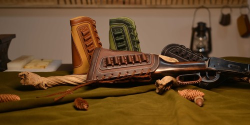 Rifle stock cover leather - rifle, &