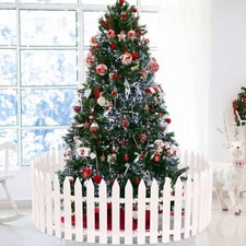 25X Picket Fence Garden Fencing Lawn Edging Home Yard Christmas Tree Fence White