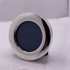 Vintage - Small Round Picture Frame- Hallmarked Silver Plate 2.6” Diameter. EPNS