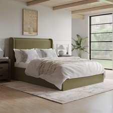 Green Velvet Double Ottoman