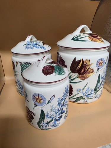 Vintage lot floral - vintage, canisters
