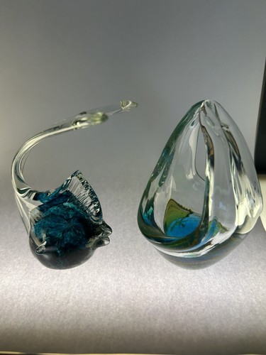 Mdina glass basket vase - , fish