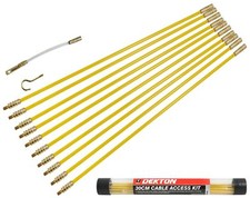 10 X 30cm Cable Access Kit Electricians Pulling Puller Rods Draw Wires DT95335