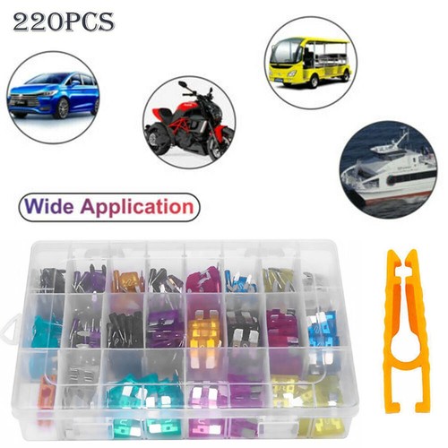 220pcs mini blade fuses boxed - 220pcs,