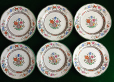 Spode Chinese Rose 6 X Tea Plates 19cm