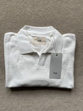 Folk Hammer Polo Shirt T-Shirt Cream Ecru Size 4/Large Cotton BNWT RRP £90