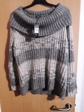 Womens off shoulder jumper sweater size 12-14-16