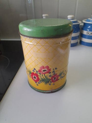 Vintage retro storage tin - vintage,