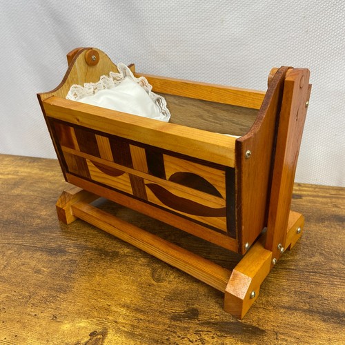 Vintage wooden rocking baby - rocking,