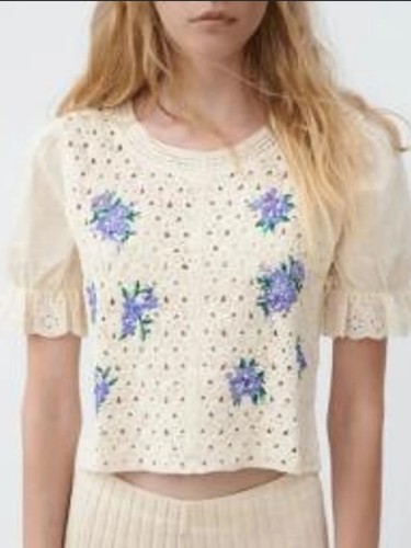 Zara embroidered floral - embroidered,