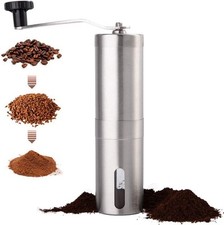 Manual Coffee Grinder Adjustable Ceramic Conical Burr Durable Portable Rust Free