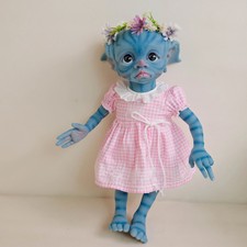 16" Fairy Elf Baby Tinky Reborn Doll Full Body Soft Silicone Painted UK