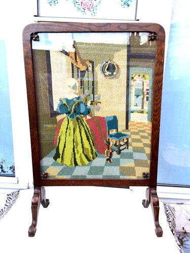 Antique vintage carved oak - vintage,