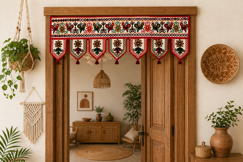 Boho door valance cotton - door,