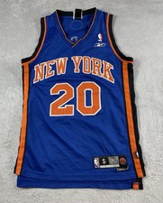 New York Knicks Jersey Mens Small Reebok Blue Basketball NBA #20 Houston