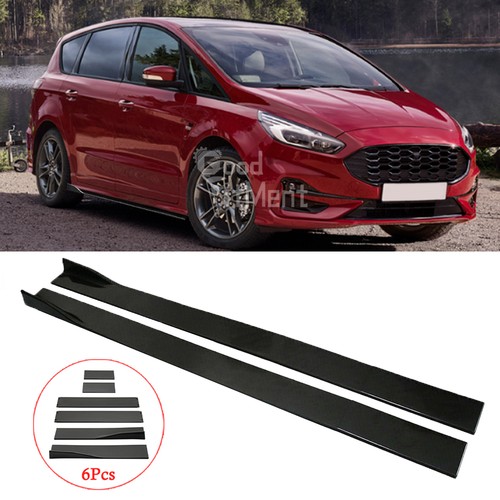 Glossy black side skirts - 86.6",