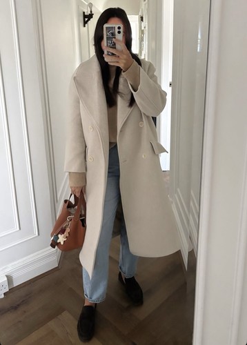 Zara manteco wool cream coat - manteco,