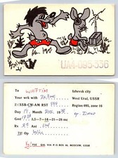 Ham Radio QSL QSO Postcard