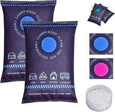 2Pcs Reusable Dehumidifier Bag