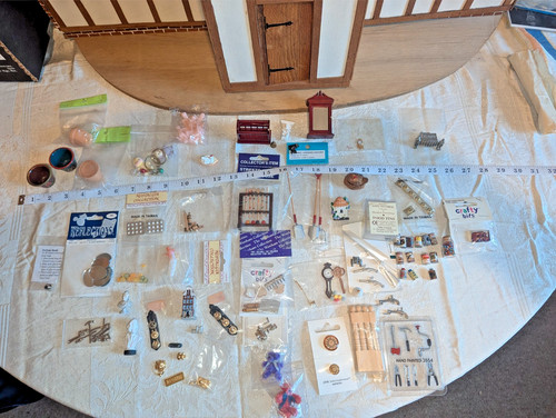 Huge dolls house miniature - house, lot
